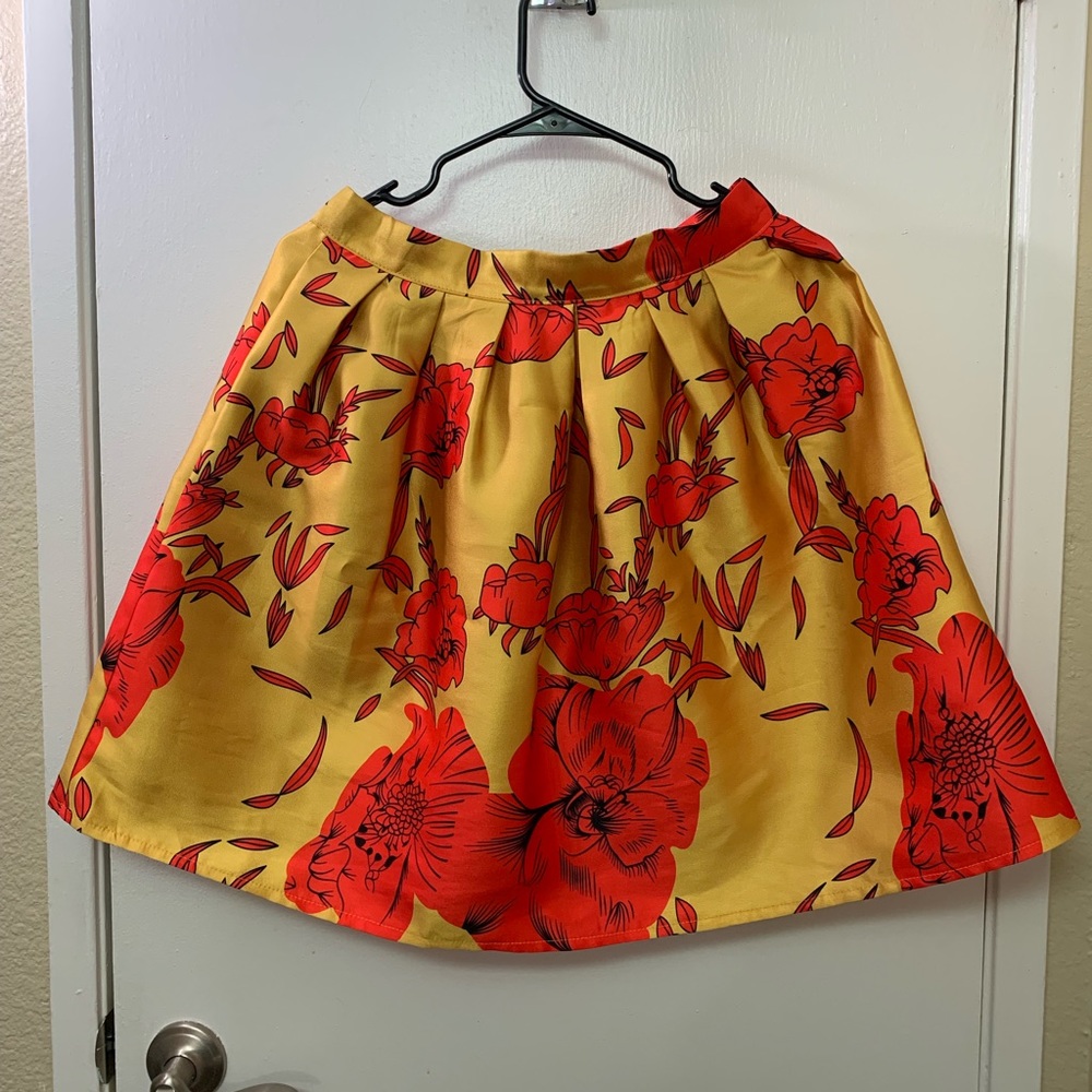 Vibrant Floral Circle Skirt